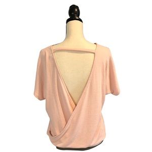 NWT ALYA OPEN BACK  baby pink blouse size Medium